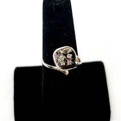 13k Vtg Style Calla Lily Arum Flower Blossom Diamond Ring Size 6.5